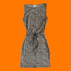 90's vintage leopard slinky bodycon dress XS SMALL niche usa